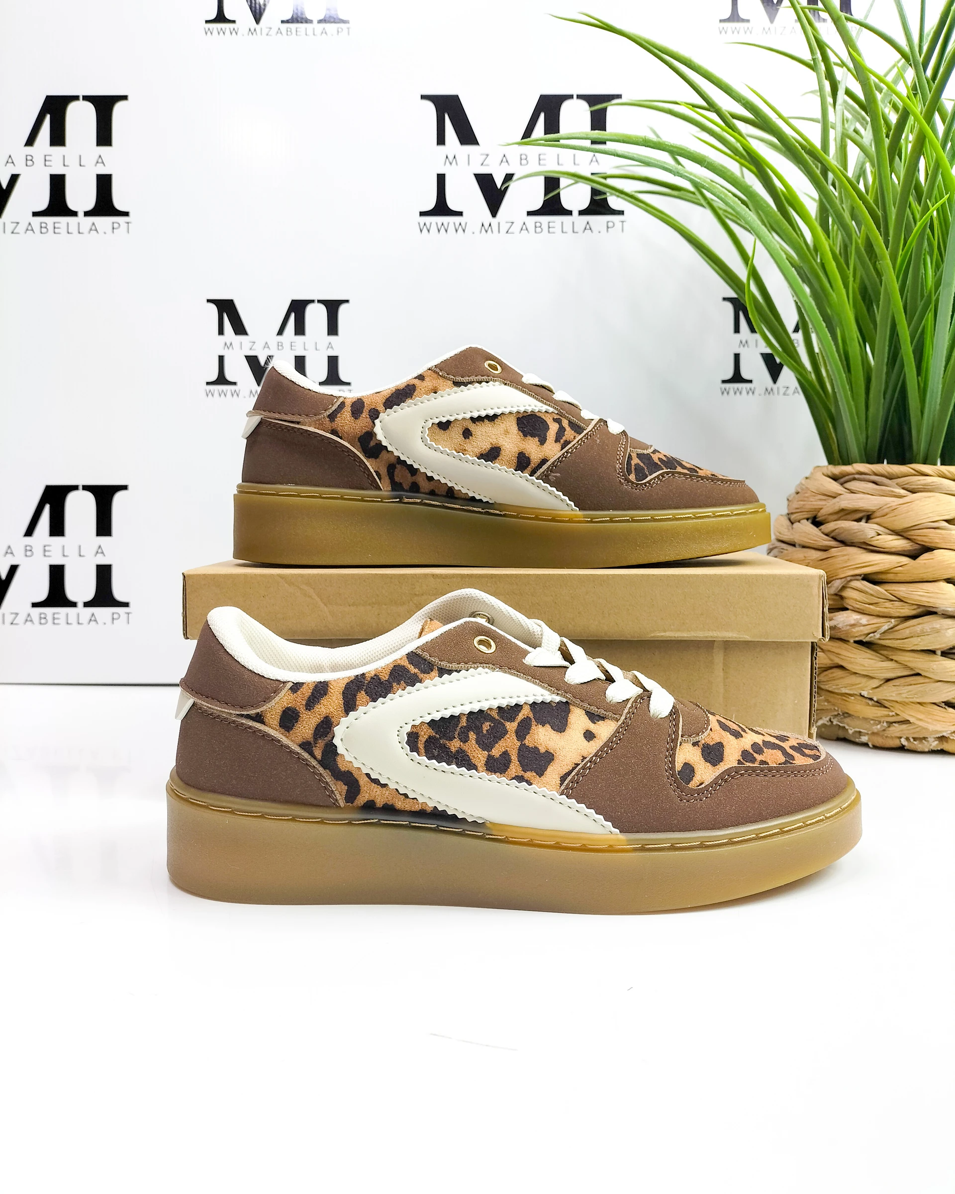 Tênis marrons com estampa animal tamanho 40 – photo 2